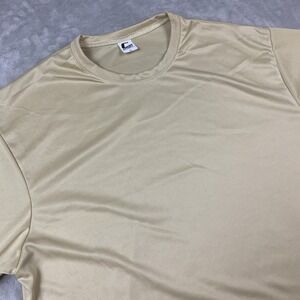 New C2 Sport T Shirt Mens Large Gold Short Sleeve Performance Polyester Sports
